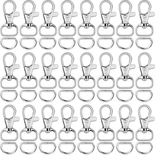 120 Pcs Keychain Clip Hooks with D Ring Include 60Pcs Swivel Snap Hooks Lanyard