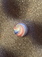 Antique German "onionskin" handmade glass Peewee marble.