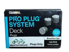 Starborn Pro Plug System Deck Plugs Brazilian Ipe 100 Pcs T20 Bit