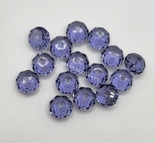 6pc Swarovski Crystal Tanzanite 8mm Briolette 5040 Beads; Donut, Spacer Bead