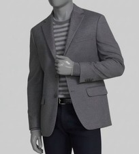 Tommy Hilfiger Men's Gray Weave Modern Fit Sport Coat Suit Jacket Size 44L