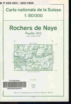 Rochers de Naye. Carte Nationale de la Suisse. Scale: 1:50000. 4167326