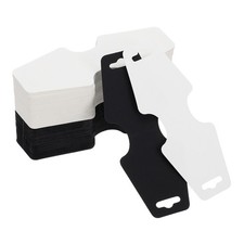 Bracelet Display Cards 200 Pcs Jewelry Card Holder (Black/White, 5x2 Inches)