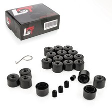 20x Felgen Radschrauben Sechskant Kappen diebstahlhemmend 17mm schwarz für VOLVO