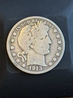 1913 Barber Half Dollar – Original Patina – Solid VG