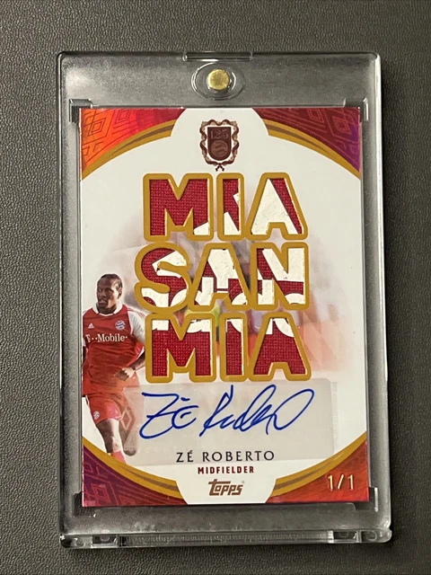 Ze Roberto Mia San Mia Topps Bayern Auto Relic 125 Years Numbered 1/1 Match Worn