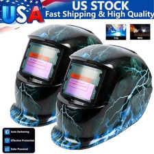 2X Solar Welder Helmet True Color Auto-Darkening Welding Helmet Arc Tig Mig Weld