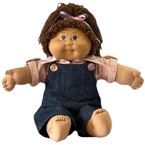 JESMAR 16” Cabbage Patch Kids FRECKLES Blue Brown 1985 BL Xavier #3 SPAIN (J)Tag
