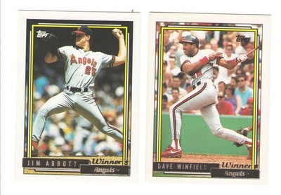 1992 Topps Gold Winners - CALIFORNIA ANGELS Team Set