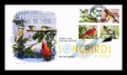 DR JIM STAMPS US COVER SONGBIRDS IN SNOW FDC SETENANT PANDA CACHET