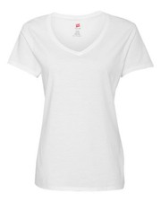 Hanes Womens Perfect-T V-Neck T-Shirt S04V | ...
