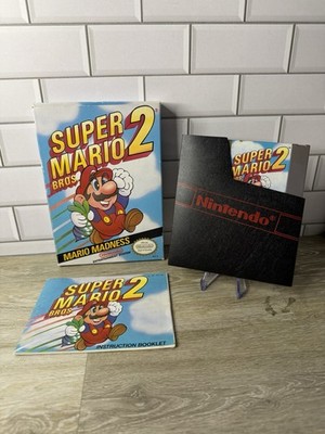 Super Mario Bros. 2 (Nintendo NES, 1988) W/ Box Manual Sleeve & Protector - CIB