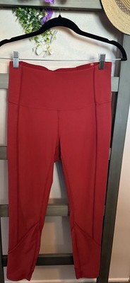 Lululemon Daily Lineup 7/8 Tight *25'' Dark Sport Red -Size 8