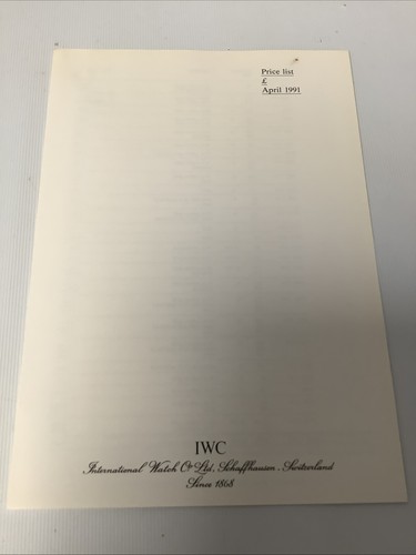 Watches from IWC, A Complete Catalogue... 1991, Hardback - Picture 12 of 12
