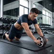 Pro ABS Ab Roller Wheel for Core & Abdominal Workout ? Heavy-Duty Fitness?White?