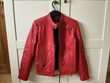 Ladies ‘Sculpt’ Brand Red Leather Jacket XS