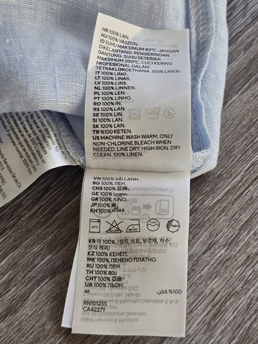 H&M Women's Blue Button Down 100% Linen Shirt. Size M. - Picture 15 of 15