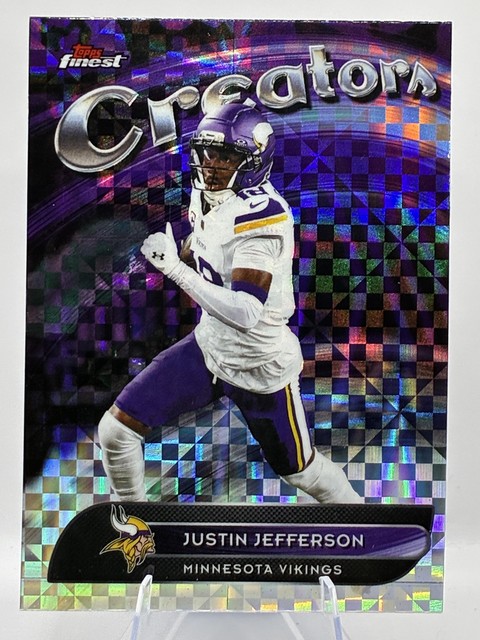 2025 Finest Justin Jefferson Creators X-Fractor #CR-20 Minnesota Vikings