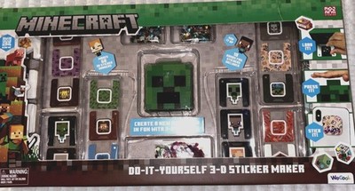 Minecraft Do-It-Yourself 3D Sticker Maker Kit New with Box