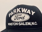 VINTAGE NOS BLACK PARKWAY FORD WINSTON SALEM N.C FOAM BIKER TRUCKER SNAPBACK HAT — photo 2