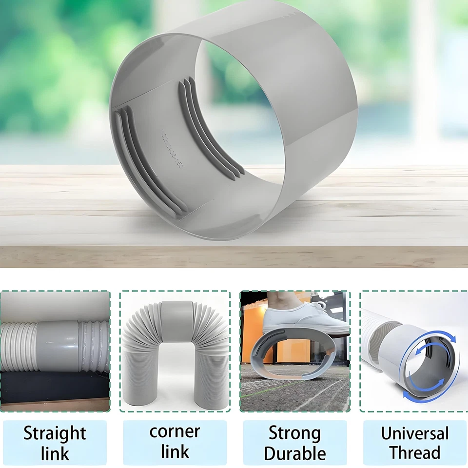 Разъем выхлопного шланга портативного кондиционера кондиционера 6 дюймов резьба - Изображение 3 из 4