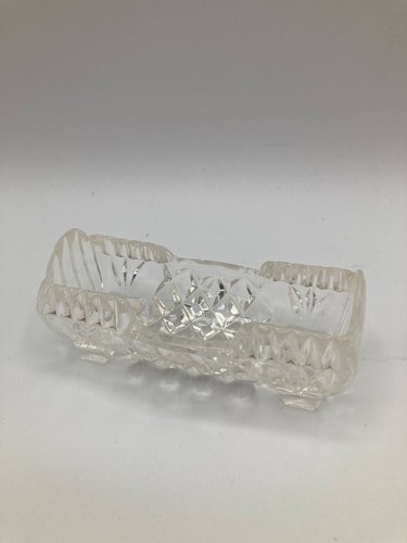 Elegant Clear Plastic Toothpick Holder Dispenser Ornate Cut Crystal Design  - 第 3/5 張圖片