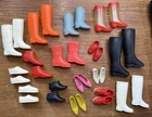 VTG 1960s Mattel Barbie Skipper Doll Shoe Lot Made JAPAN 16 Pairs Squishy Boots