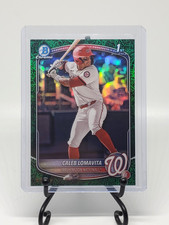 Caleb Lomavita 2025 Bowman Chrome Prospects #BCP120 Green Grass Refractors #/99