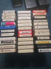 36 Country And Rock 8 Track Tapes In Cases