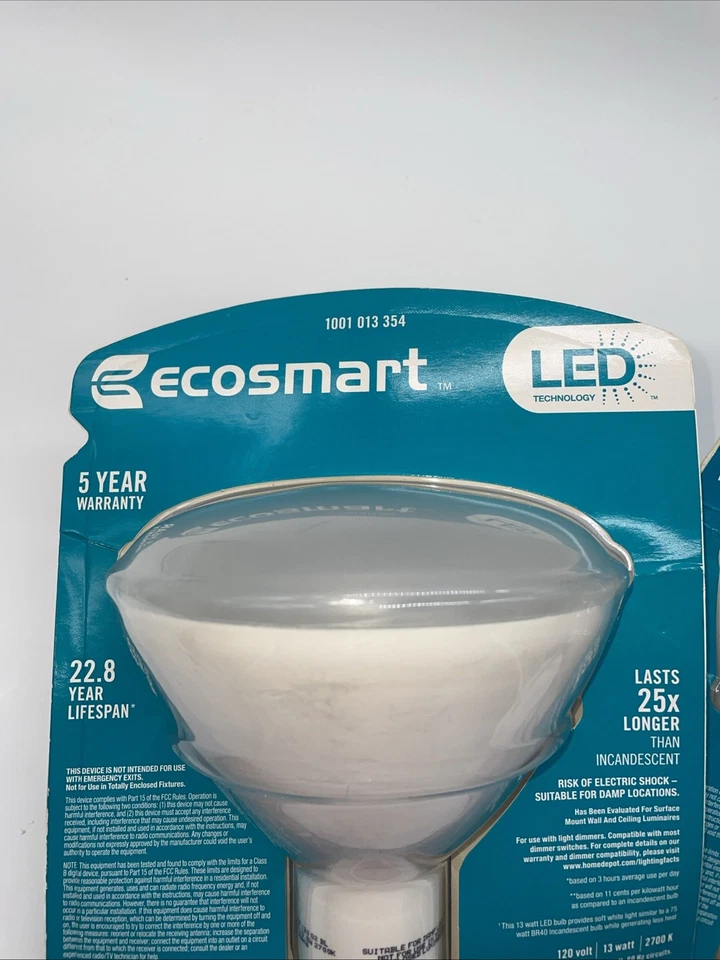 EcoSmart 75-Watt Equivalent BR40 Dimmable Soft White LED Light Bulb - Image 4 of 4