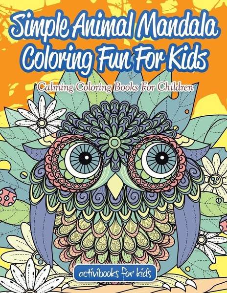 Simple Animal Mandala Coloring Fun For Kids Calming Coloring Books For Children-image