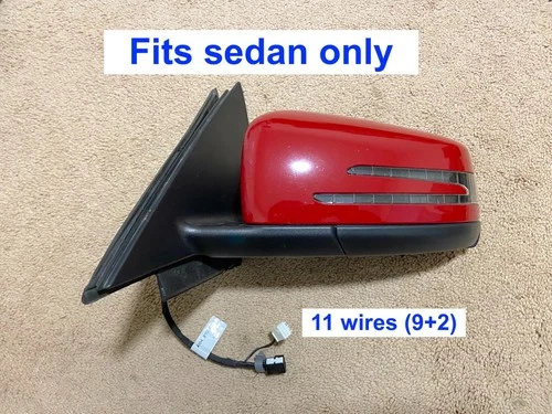 2012-2014 Mercedes-Benz W204 Sedan C250 C300 C350 Driver Side Left Mirror Red