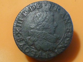 LOUIS XIII DOUBLE TOURNOIS 1629 A (PARIS) RARE & BELLE QUALITE TB !