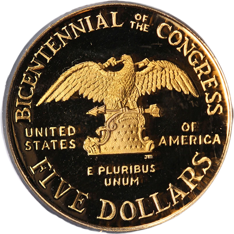 1989-W Congress Commemorative Gold $5 PCGS PR70 DCAM - STOCK - Image 2 of 4