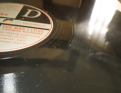 78RPM Steiner-Davis Bud Freeman - Man I Love / Bill Dohler Four, Blue Lou, V+E-