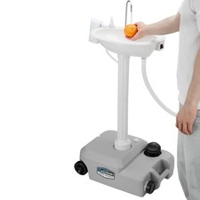 Portable Sink Hand Wash Station with Wheels, 5 Gal Water Tank, Soap AUTO PUMP