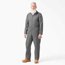 Dickies Men's Coveralls Deluxe Blended Long Sleeve Grey Jumpsuit 2XL REG 50/52