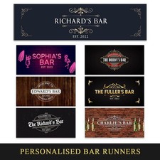 Personalised Beer Mat Label Bar Runner Any Text  Ideal Home Pub Cafe Occasion 47