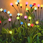 Solar Garden Lights, Solar Lights Outdoor Waterproof, 4 Pack 8 LED Firefly Light