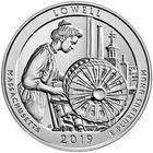 2019 25c 5-oz Silver ATB Lowell National Historic Park BU