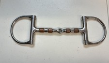 5” jointed D ring snaffle with copper rollers  Good condition 