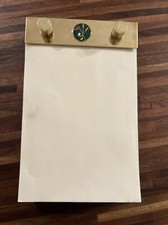 Golf Brass Wood Memo Pad Holder With Paper Refillable 18th Hole