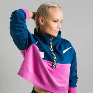 Nuevo Con Etiquetas $85 Nike Pro Get Fit Half Zip Polar Top, grandes | eBay