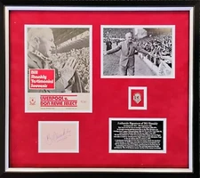 BILL SHANKLY LIVERPOOL SIGNED MONTAGE AFTAL