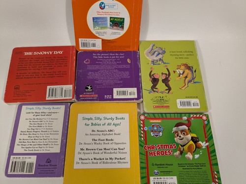 Lot of 7 Board Books Young Child Readers Goodnight Moon Foot Snowy Day I Spy Paw - Picture 5 of 6