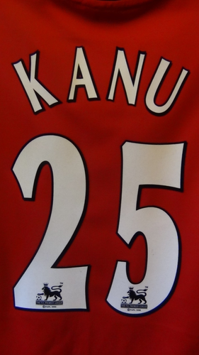 West Bromwich Albion Away Football Shirt Jersey 2004-2005 KANU 25 Large - Imagen 3 de 10