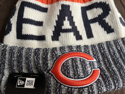Chicago Bears Tejido Invierno Sombrero Gorro Nueva Era Gorra En Campo Lateral Nuevo Con Etiquetas - Imagen 2 de 4