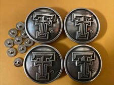 Lot Of 4 Texas Tech Raiders Conchos With Screws 1 1/4” Wide Lot Of 4 Texas Tech Raiders Conchos With Screws 1 1/4” Wide