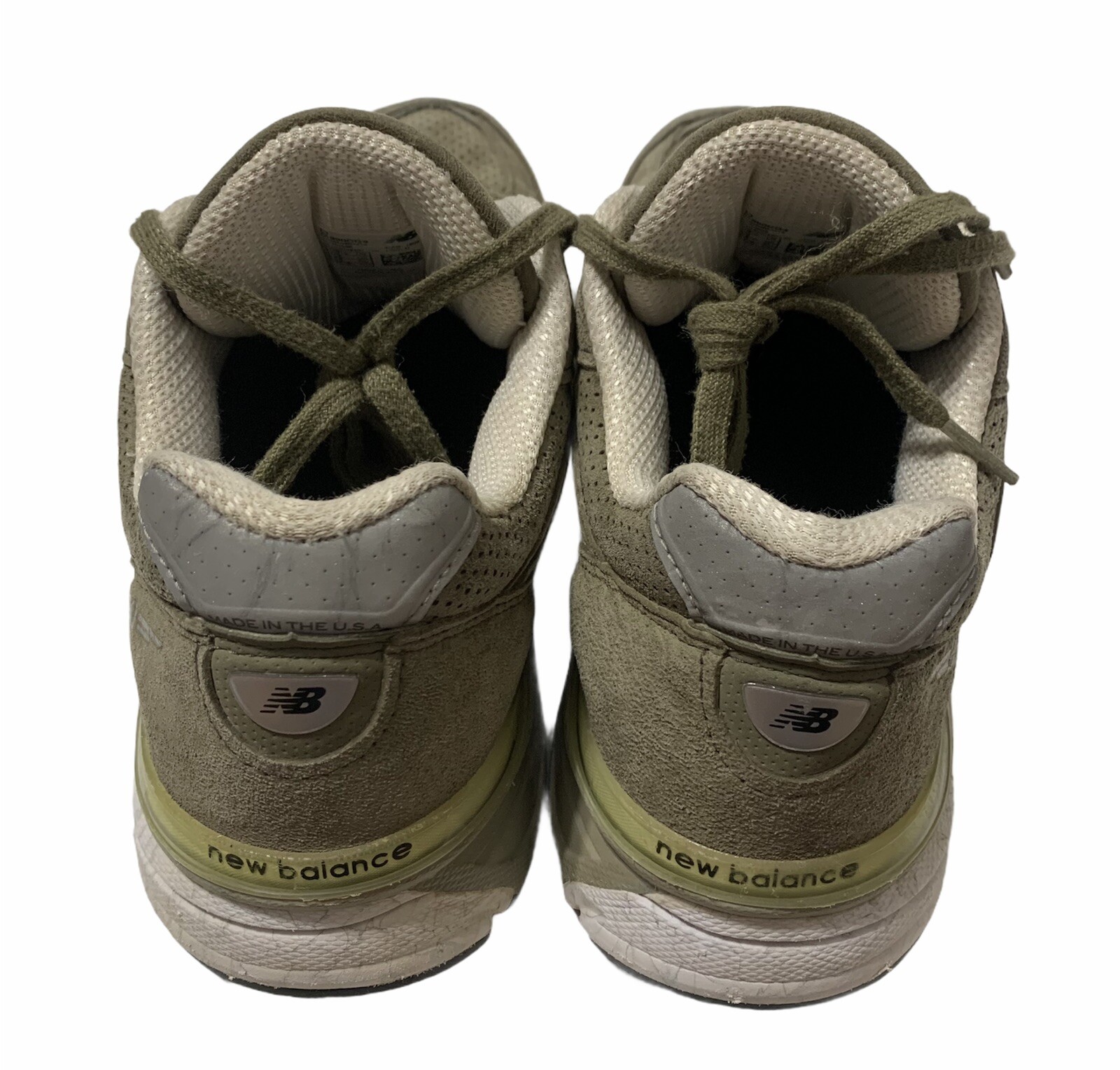 Rare New Balance 990v4 Made In USA Men’s US 9.5 UK 9 Covert Green Suede M990CG4 image 4