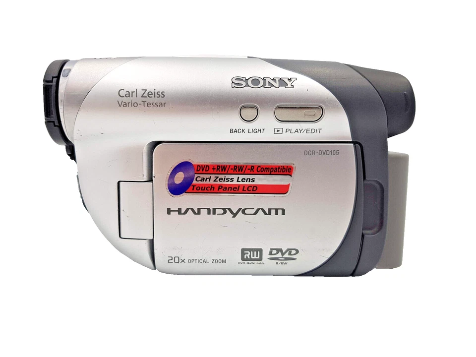 Sony DCR-DVD105E DVD Handycam PAL Camcorder Digital Video DVD-R/RW DVD+RW Vintag - Image 3 of 4